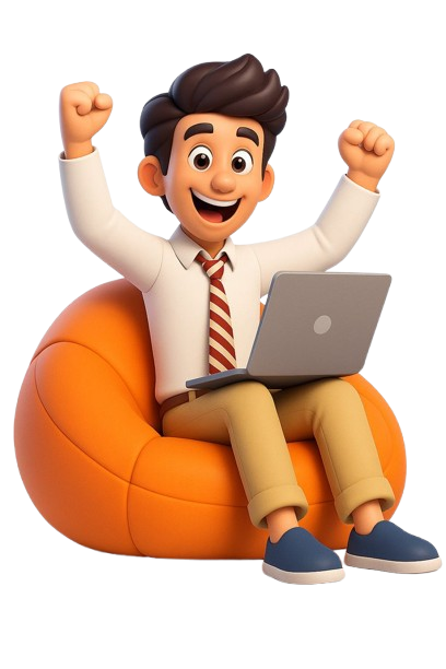 3d cartoon in chill using laptop in sitting in sofa removebg preview
